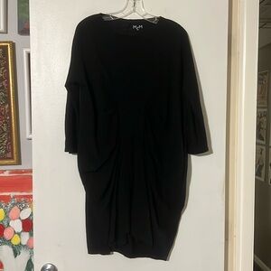 Matthildur black 3/4 sleeve dress